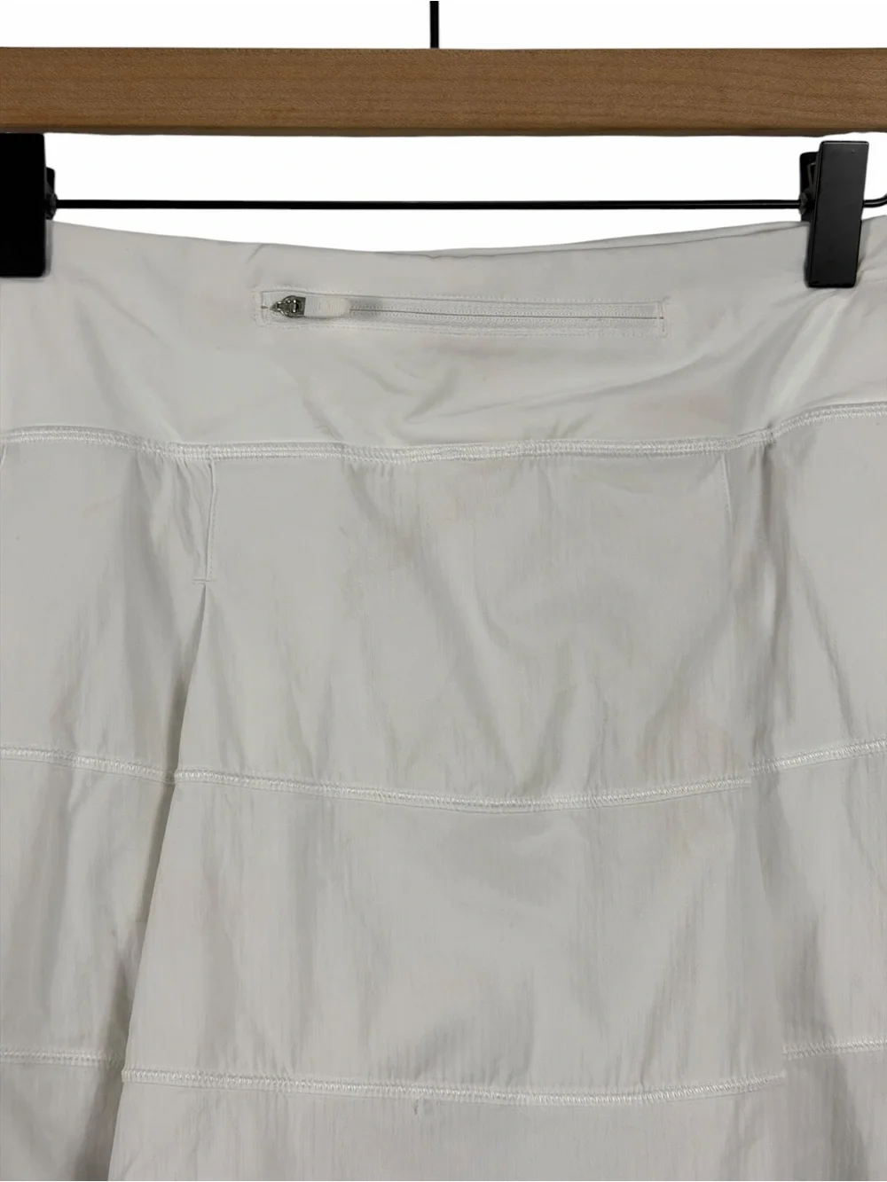 Lululemon Pace Rival Skirt White Mid Rise Tennis Run Skort Size 10 Tall
